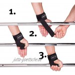 C.P. Sports Zughilfen Komfort Schwarz One Size Wrist Straps Lifting Straps Bodybuilding & Kraftsport Fitness