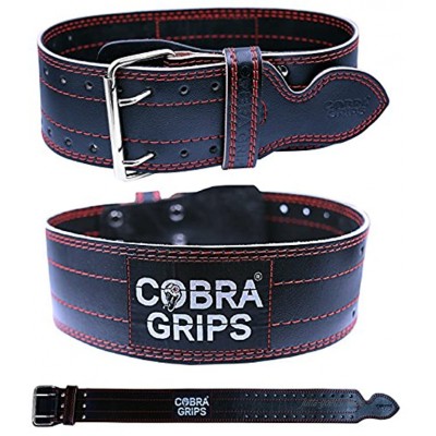Gewichthebergürtel 10,2 cm breit Cobra-Griffe Premium-Echtleder-Gürtel für Männer und Frauen verstellbare Rückenstütze für Gewichtheben
