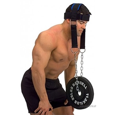 Rokoo Kopfgurt Strengh Übungsgurt mit Kette Verstellbarer Nacken Power Training Gürtel Gym Fitness Gewichtheben Ausrüstung