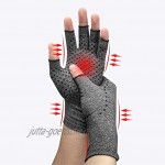 Arthritis Handschuhe Kompressionshandschuhe Partikel Kompression Unterstützung die besten für RSI ngerlos Arthrose Anti Arthritis Handschuhe für Fingergelenk Schmerzlinderung Damen Herren