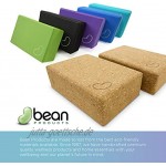 Bean Products Yoga-Blöcke Standard- und große Größen – Studio-Qualität rutschfest aus umweltfreundlichen Materialien – 100% natürlicher Kork oder Schaumstoff – verbessert die Stabilität und Ausrichtung – Einzelblock oder 2 Sets