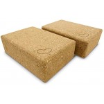 Bean Produkte Cork Yoga Blöcke 10,2 x 15,2 x 22,9 cm 7,6 x 15,2 x 22,9 cm Single Oder 2 Block Saver Pack