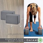 Gaiam Essentials Yoga Block 2er Set stützende weiche rutschfeste Schaumstoffoberfläche für Yoga Pilates Meditation
