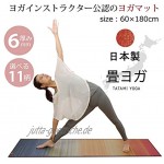 IKEHIKO Japanische Tatami-Yoga- und Meditationsmatte rutschfest 6 mm natürlicher entspannender Igusa-Duft auch geeignet für Pilates hergestellt in Japan – rotes Gitter