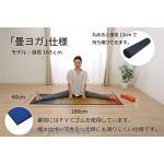 IKEHIKO Japanische Tatami-Yoga- und Meditationsmatte rutschfest 6 mm natürlicher entspannender Igusa-Duft auch geeignet für Pilates hergestellt in Japan – rotes Gitter