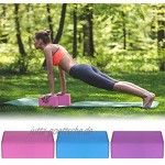 Lixada 5er Yoga Set 2er Yoga Blöcke Yoga Block mit 1 Stück Yogagurt und 2 Yoga Knie Pad Fitness übung Pilates ausrüstung kit für Anfänger und Fortgeschrittene