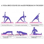 Noe 2er Yogablock mit 1,83m Yogagurt Yoga Blöcke aus Eva-Schaumstoff Komfortabel&rutschfest Yoga Klötze für Yoga Pilates Meditiation 23x15x8cm Lila Yoga Block SetLila