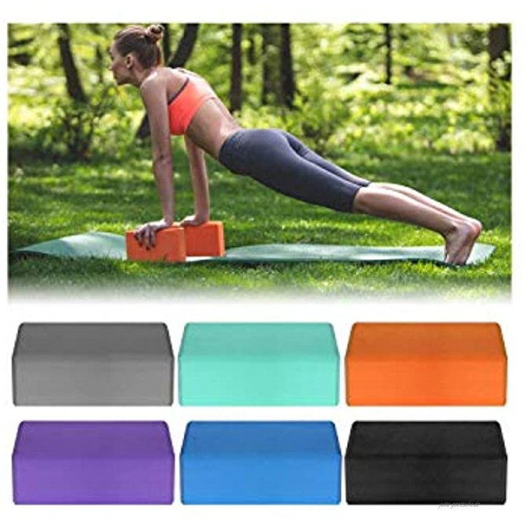 PowerLife 2 Pcs Set Yoga Block Eva Yoga blockiert Latex-freie rutschfeste Oberfläche für Yoga-Pilates-Sport Machen zu Hause