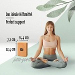 YOGAKLAR Yogablock aus Naturkork – stabiler rutschfester plastikfreier und nachhaltiger Yogaklotz für zahlreiche Anwendungen wie Yoga Fitness und Pilates für Anfänger und Fortgeschrittene