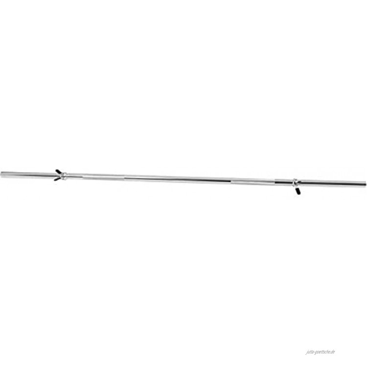 GORILLA SPORTS Langhantel-Stange mit Federverschlüssen 120 150 170 cm Standardnorm gerändert und verchromt