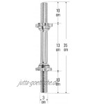 GORILLA SPORTS® Kurzhantelstange 2er-Set 35cm x 30mm Chrom – Standardnorm gerändelt mit Sternverschlüsse