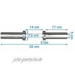 Kurzhantelstange AsVIVA KH1 kugelgelagert geeignet für 50mm Hantelscheiben Länge der Stange 52cm