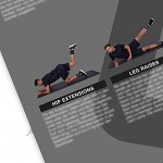 MSPORTS Übungsposter ca. 44 x 21 cm | 9 Übungen | für Hanteltraining | Faszientraining | Kettlebell | Gewichtsmanschetten | Gymnastikmatten | Medizinball und vieles mehr | Functional Fitness Poster