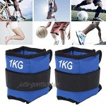 OhhGo Sandsack für Beine Knöchel Handgelenk Krafttraining Ausrüstung für Fitnessstudio Fitness Yoga Laufen 2 Stück 1 kg