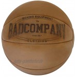 Bad Company Vintage Leder Medizinball in 10 Gewichtsstufen l Vollball aus hochwertigem Echtleder in braun oder schwarz I 1-10 kg