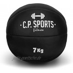C.P. Sports Medizinball Leder Braun oder Schwarz K5 Gewichtsball Medizinbälle Ball 1kg 15kg