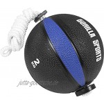 GORILLA SPORTS® Tornado Ball Kunststoff Nylon 1-5 kg – Medizinball mit Seil in 4 Gewichtsvarianten Einzeln Set