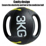 Medizinball Doppelgriff Medizin Ball Bouncy Ball Ganzkörperkernmuskel Training Widerstandstraining Aerobic Übung Fitness Ball Size : 3kg 6.6lbs
