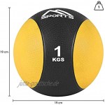 MSPORTS Medizinball 1 – 10 kg – Professionelle Studio-Qualität inkl. Übungsposter Gymnastikbälle