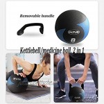 PLUY Fitness Medizinball Gummi Kettlebell 2 In 1,Heim-Fitnessstudio Cardio-Trainingsgeräte,Abnehmbarer Griff,4 lb 8 lb 10 lb 12 lb Größe: 10 lb 4,5 kg