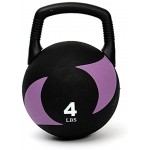 PLUY Fitness Medizinball Gummi Kettlebell 2 In 1,Heim-Fitnessstudio Cardio-Trainingsgeräte,Abnehmbarer Griff,4 lb 8 lb 10 lb 12 lb Größe: 10 lb 4,5 kg