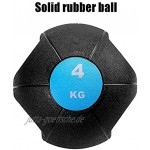 PLUY Verschleißfester Medizinball Doppelgriff-Gummi-Medizinball,Heimtrainings-Krafttrainingsgerät,Kernmuskeltraining-Gewichtsball,