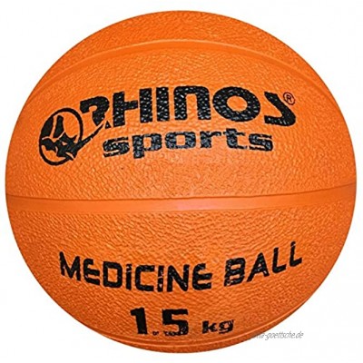 RHINOS sports Medizinball Gymnastikball erhältlich in 800 g 1 kg 1.5 kg 2 kg 3 kg 4 kg 5 kg