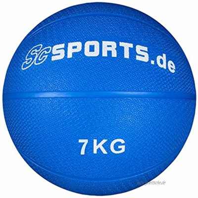 ScSPORTS Medizin-  Gewichtsball für variables Fitness-Training aus texturiertem Gummi für optimalen Grip
