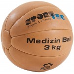 Sport-Tec Medizinball Fitnessball Gewichtsball Rehaball aus Echtem Leder