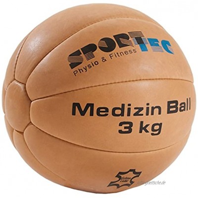 Sport-Tec Medizinball Fitnessball Gewichtsball Rehaball aus Echtem Leder