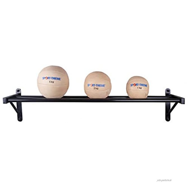 Sport-Thieme Medizinball-Wandablage | Bälle verstauen leicht gemacht | Leichte Montage Stabil | LxBxH: 154x33x31 cm | Gewicht: ca. 10 kg | Belastbar bis 150 kg