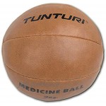 Tunturi Medizinball mit 1 kg 2 kg 3 kg 5 kg Crossfit Ball aus Kunstleder in Braun Gewichtsball im Retro-Look