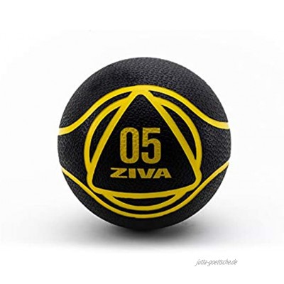 ZIVA Medicine Ball 5kg Medizinball Schwarz 5 kg