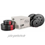 Hop-Sport Hantelscheiben-Set 5 10 20 30 kg Kunststoff Gewichte 30 mm Hanteln Gewichtsscheiben
