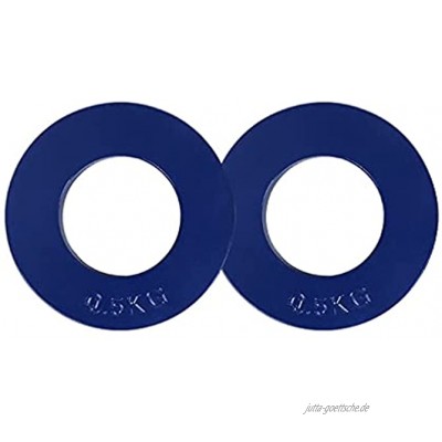 jiande Fractional Olympic Hantelscheiben Satz von 2 Platten 0,25 kg 0,5 kg 0,75 kg Fractional Gewicht Plates for Olympic Barbells Size : Blue 0.5kg