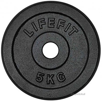 LIFEFIT Hantelscheiben schwarz 5 kg