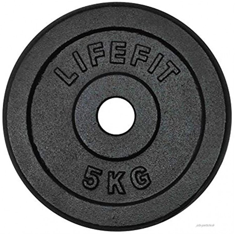 LIFEFIT Hantelscheiben schwarz 5 kg