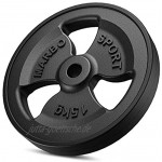 Marbo Sport Tri-Grip Hantelscheiben-Set KIER G aus Gusseisen mit Gummi-Ummantelung Gewichte mit Aufnahme Ø31 mm 2 x 15 kg + 2 x 10 kg + 2 x 5 kg Gesamtgewicht 60 kg