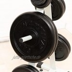 MAXXIVA® Hantelscheiben 2er Set Gewichtsplatte je 15 kg 100% Gusseisen schwarz 30 kg Fitness Krafttraining Bodybuilding Workout Gewichtheben Reha