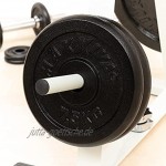 MAXXIVA® Hantelscheiben 4 Set Gewichtsplatte je 7,5 kg Gusseisen schwarz 30 kg Fitness Krafttraining Bodybuilding Workout Gewichtheben Reha