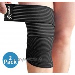 SiaMed 2X Sportbandage Gelenk-Bandagen Stützbandagen Gewichthebergürtel mit Klettverschluss Damen und Herren rechts und Links