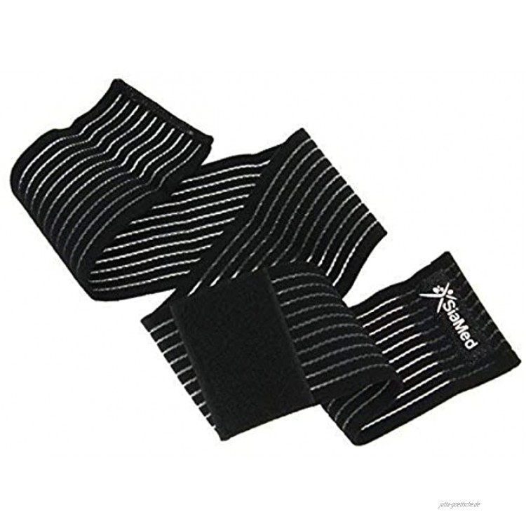 SiaMed 2X Sportbandage Gelenk-Bandagen Stützbandagen Gewichthebergürtel mit Klettverschluss Damen und Herren rechts und Links