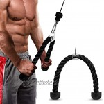 Deluxe Trizepsseil 68,6 cm Seillänge leicht zu greifen und rutschfeste Kabelbefestigung für Fitnessübungen