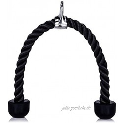 Deluxe Trizepsseil 68,6 cm Seillänge leicht zu greifen und rutschfeste Kabelbefestigung für Fitnessübungen