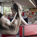 DINGYU Arm Wrestling Battle Table Mit Abnehmbarer Stahlstrukturmaterial Armwrestling-Muskel-Übungsgeräte Für Den Einsatz in Der Heim-Fitnessstudio,Rot