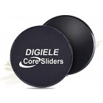 Core Sliders Gliding Disc Fitness Training für Ganzkörper-Übung Doppelseitig Gleitscheiben den Einsatz auf Teppichböden oder Parkett Core Trainers Sliders für Core Training & Home Workouts