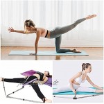 DINGYU Bein-Bahre Beinspalt-Stretching-Maschine tragbare Flexibilität 3-bar-Verlängerungsgeräte für Yoga-Übung Sport-Fitness Ballett Gymnastik,Schwarz