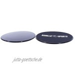GORILLA SPORTS® Sliders Fitness Pads 2er Set inkl. Tragebeutel – Core Gleitscheiben Slide Pads doppelseitig für Glatte Böden u. Teppich