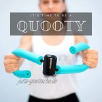 Quooty ® Oberschenkeltrainer & Resistance Bands [5 Stück] Heimtrainer Sport Set inkl. Trainingsvideos & gesunden Rezepten für den Alltag