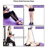 ZCZY Fitness-zugseil Pedal,4 Tubes Elastische Zugseil,Multifunktions-Leg-Exerciser,Sit-up Gym Equipment,Fitness Bodybuilding Bauchbein Oberschenkel Arme Muskeln
